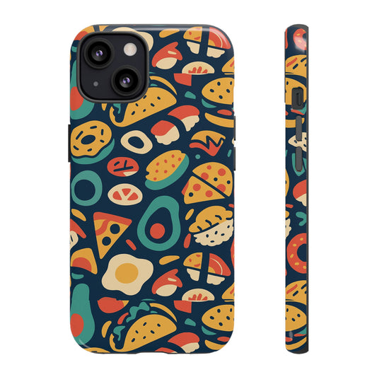 Vibrant Food-Themed Protective Phone Case with 3D Design for Stylish Protection Compatible with iPhone 13, 14, 15 & 16 – all models including Pro, Pro Max & Plus