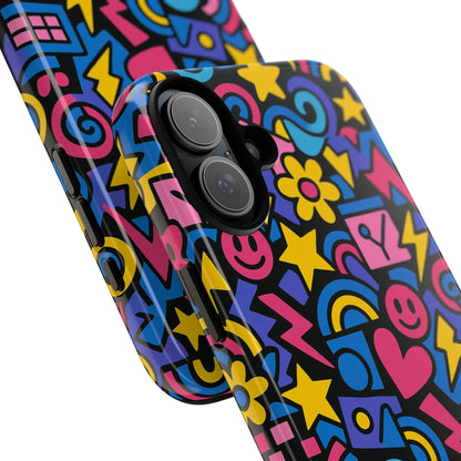 Vibrant Multicolour Cartoon Protective Phone Case – Playful 3D Design for Stylish Protection – Compatible with iPhone 13, 14, 15 & 16 – all models including Pro, Pro Max & Plus