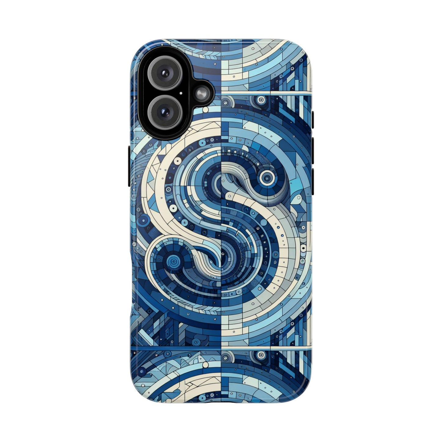 blue alphabet s phone case for samsung and iphone shockproof protective cover with 3d wrap design and vibrant print