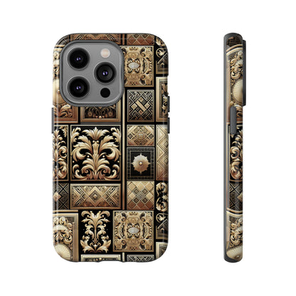 Pattern Image 4 Vibrant 3D Phone Case for Anime and Comic Fans with Baroque Gold Ornate Design Compatible with iPhone 13, 14, 15 & 16 – all models including Pro, Pro Max & Plus