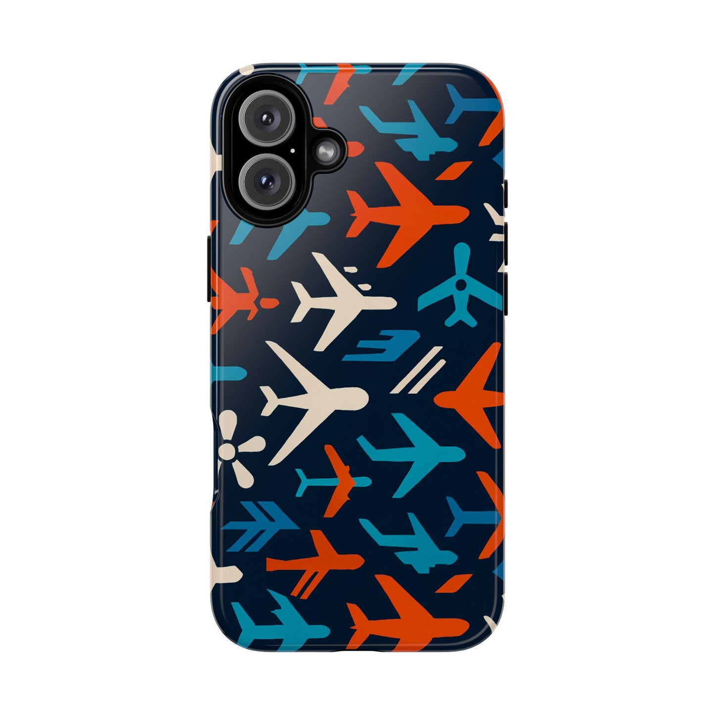 vibrant aviation themed protective phone case with 3d wrap design – unique style and durable protection – compatible with iphone 13, 14, 15 & 16 – all models including pro, pro max & plus
