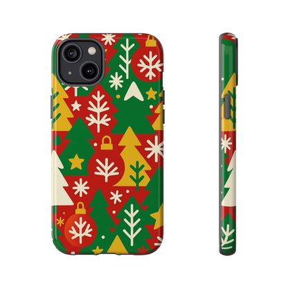 Multicolour Christmas Tree 3D Wrap Phone Case - Fun Festive Holiday Design for Unique Accessories Compatible with iPhone 13, 14, 15 & 16 - all models including Pro, Pro Max & Plus
