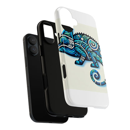 Vibrant 3D Chameleon Phone Case with Blue Design for Stylish Protection Compatible with iPhone 13, 14, 15 & 16 – All Models Including Pro, Pro Max & Plus