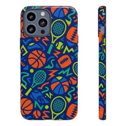 Vibrant 3D Sports Pattern Protective Phone Case for Unisex – Colourful Accessory for Stylish Protection Compatible with iPhone 13, 14, 15 & 16 – All Models Including Pro, Pro Max & Plus