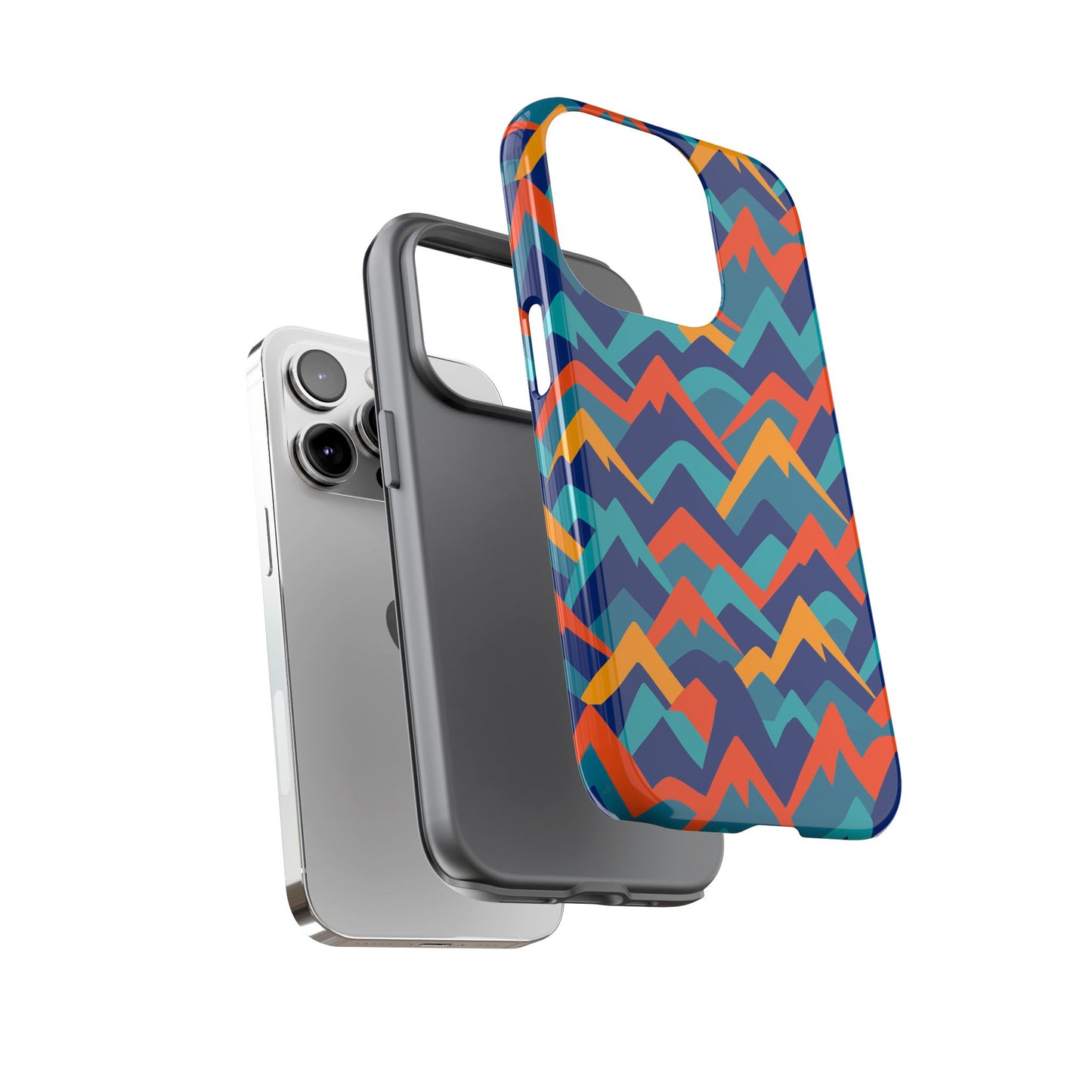 vibrant 3d mountain design protective phone case – stylish and durable cover compatible with iphone 13, 14, 15 & 16 – all models including pro, pro max & plus