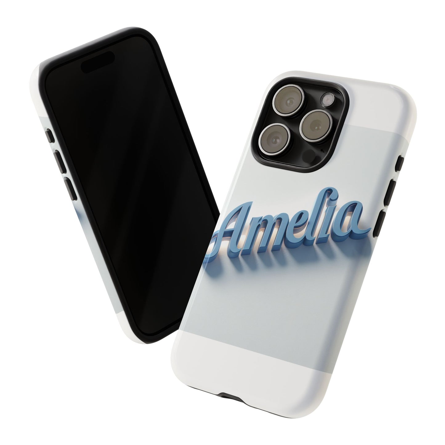 vibrant 3d lettering phone case in blue for self-expression and style compatible with iphone 13, 14, 15 & 16 – all models including pro, pro max & plus