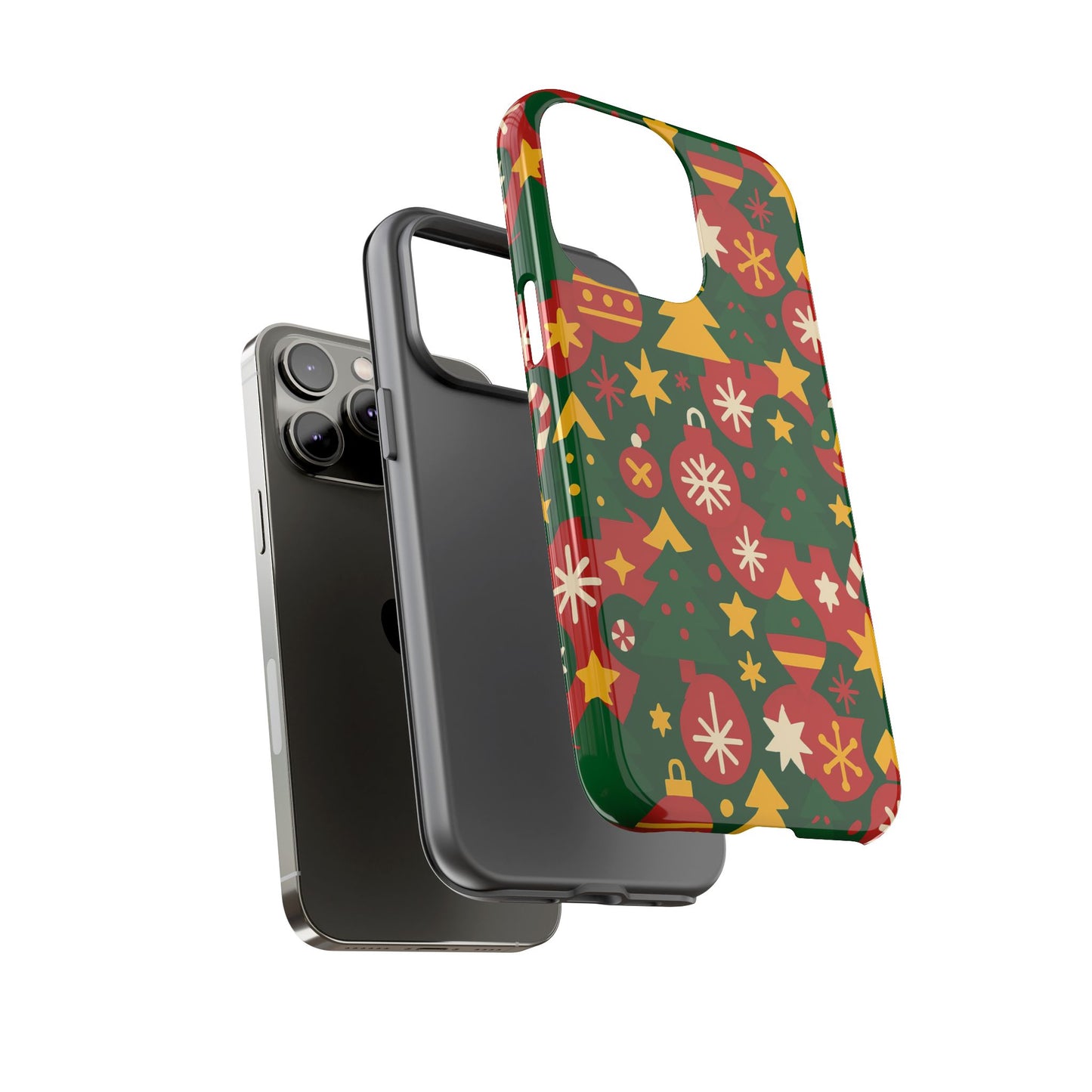 vibrant christmas phone case with festive 3d wrap design – colourful holiday protective cover compatible with iphone 13, 14, 15 & 16 – all models including pro, pro max & plus