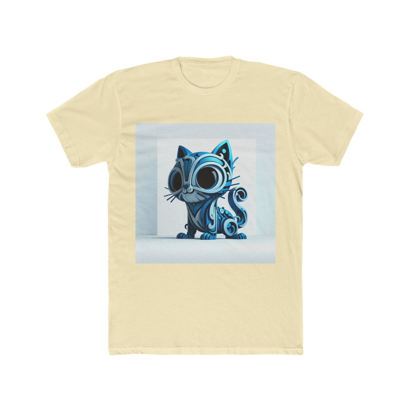 unisex t-shirt with animal graphic - soft blue cotton casual tee for men & women, stylish gift for animal lovers