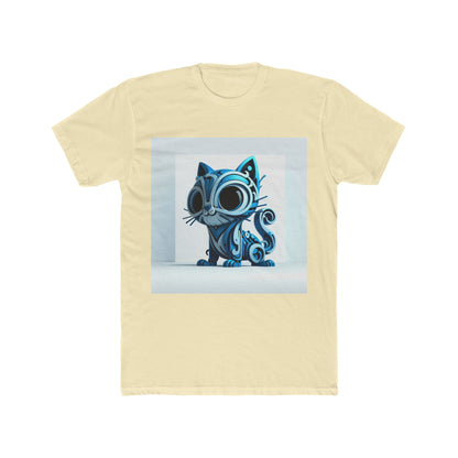 Unisex T-Shirt with Animal Graphic - Soft Blue Cotton Casual Tee for Men & Women, Stylish Gift for Animal Lovers