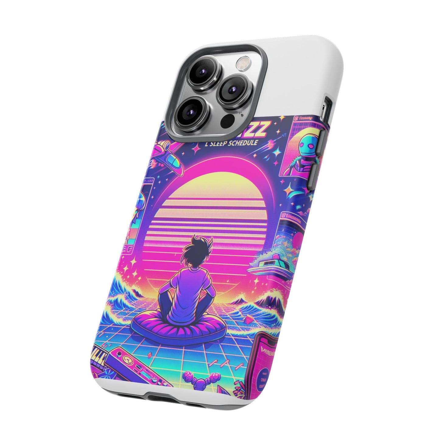 w rizz l sleep schedule protective phone case for anime lovers