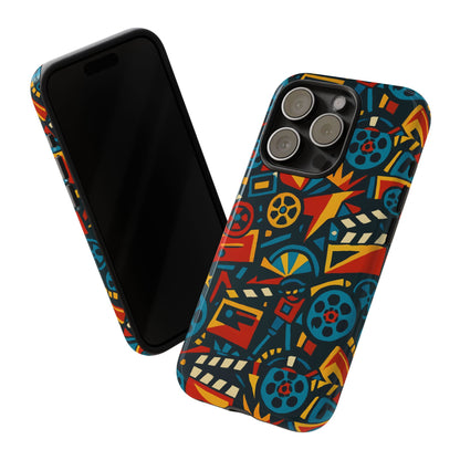 Vibrant Retro Movie-Inspired Protective Phone Case with 3D Design for Stylish Protection Compatible with iPhone 13, 14, 15 & 16 – All Models Including Pro, Pro Max & Plus