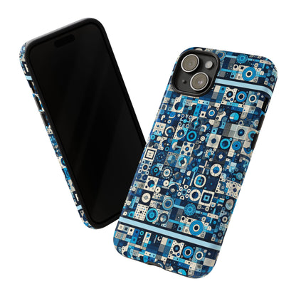 Blue Alphabet Letter P Phone Case with 3D Wrap Design Shockproof Durable TPU Cover for Smartphone Protection and Fashion