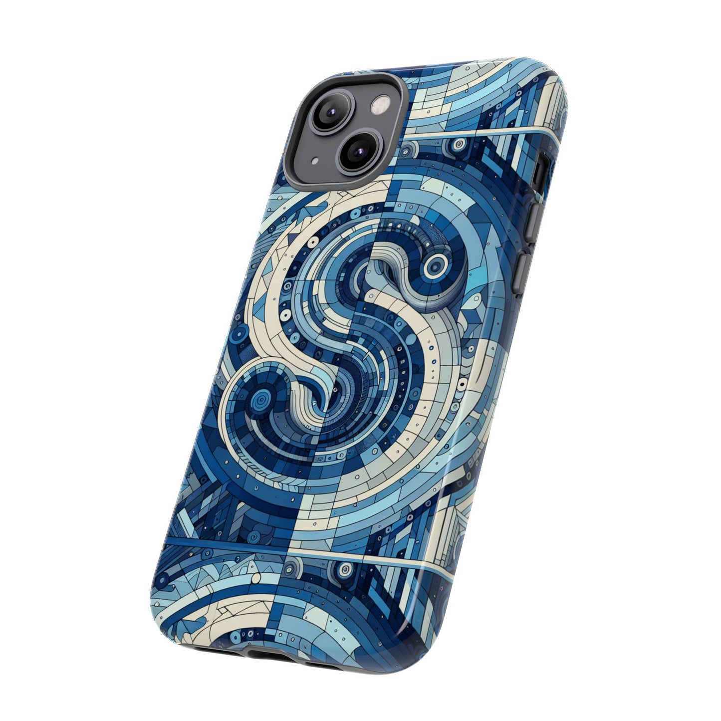 blue alphabet s phone case for samsung and iphone shockproof protective cover with 3d wrap design and vibrant print