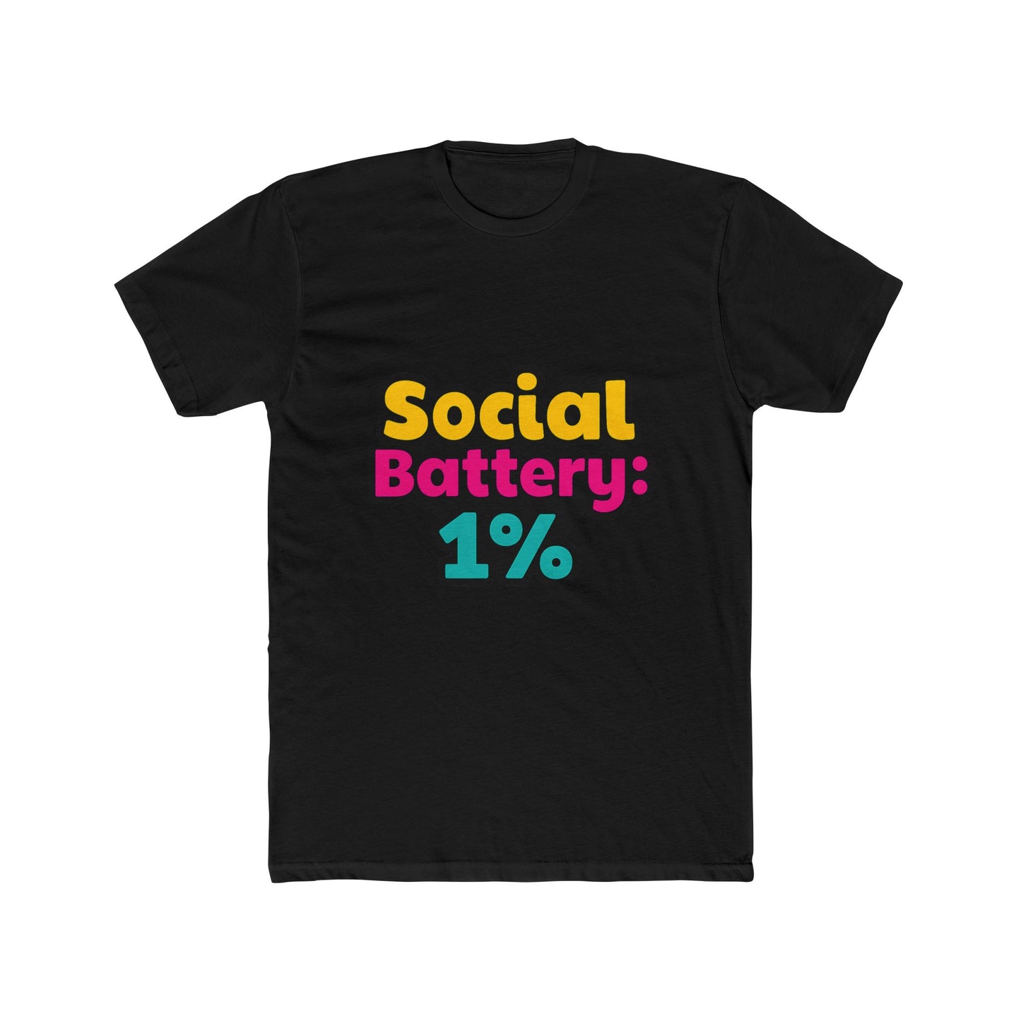 social battery 1% meme unisex t-shirt – multicolor graphic tee, funny casual tee for men and women, humorous t-shirt for everyday wear, sizes s-xxl