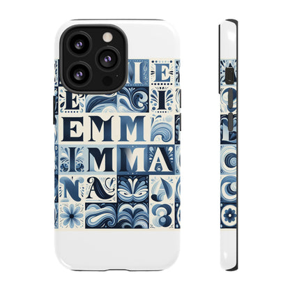 Vibrant 3D Alphabet Design Protective Phone Case in Blue for Stylish Smartphone Accessories Compatible with iPhone 13, 14, 15 & 16 – all models including Pro, Pro Max & Plus