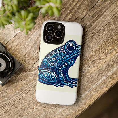 Vibrant 3D Blue Frog Design Protective Phone Case for Trendsetters – Stylish Protection Compatible with iPhone 13, 14, 15 & 16 – all models including Pro, Pro Max & Plus