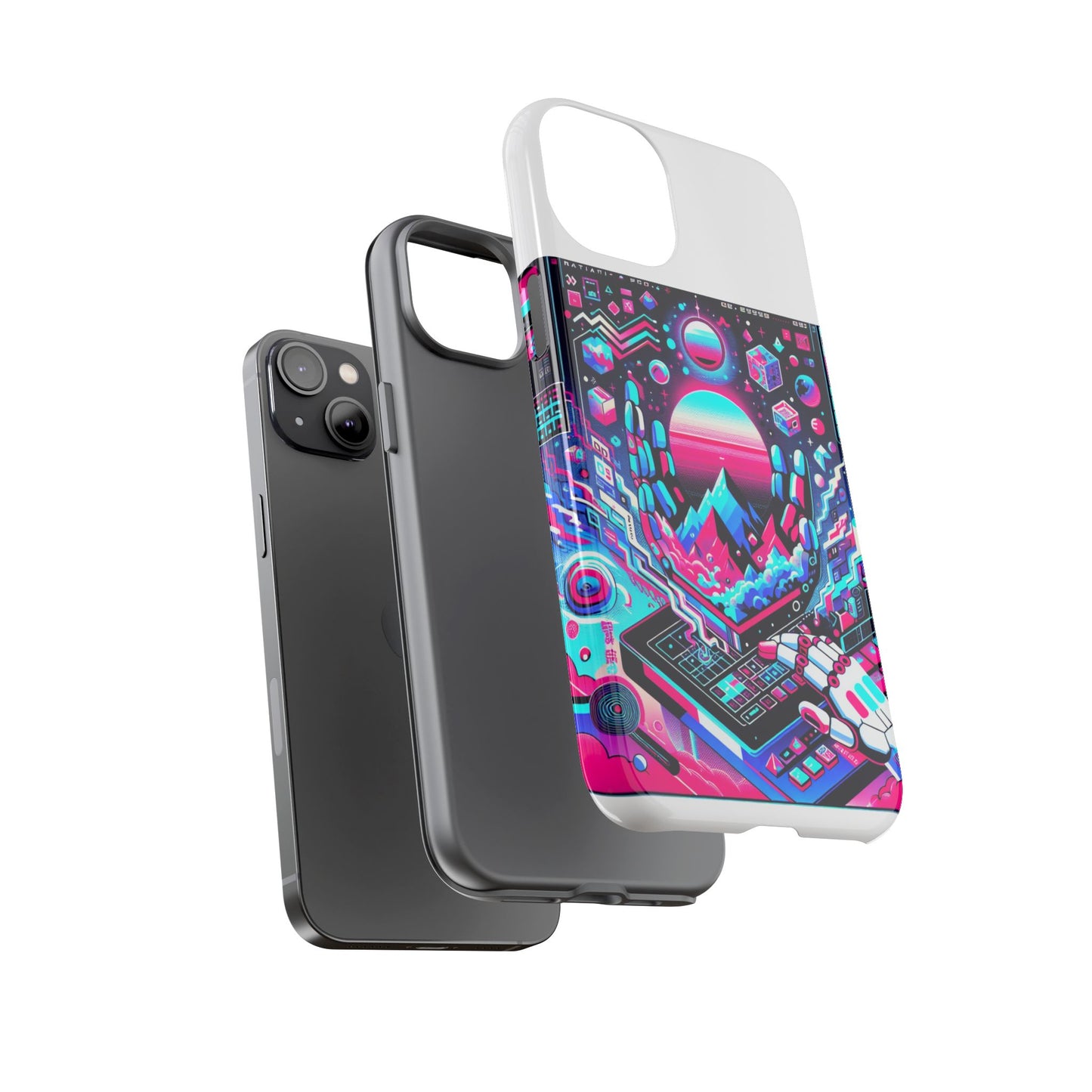 ratio-proof aura protective phone case with 3d wrap design, uv protection, and shock absorption for anime and comic culture fans