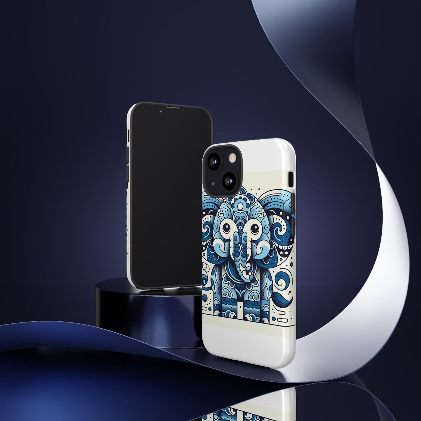 vibrant 3d elephant print protective phone case with colourful graphic design – stylish accessory compatible with iphone 13, 14, 15 & 16 – all models including pro, pro max & plus