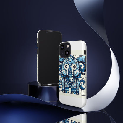 Vibrant 3D Elephant Print Protective Phone Case with Colourful Graphic Design – Stylish Accessory Compatible with iPhone 13, 14, 15 & 16 – all models including Pro, Pro Max & Plus