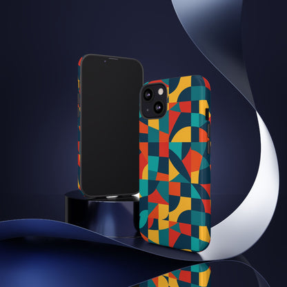 Vibrant Multicolour Geometric 3D Wrap Phone Case for Stylish Protection and Unique Expression Compatible with iPhone 13, 14, 15 & 16 – all models including Pro, Pro Max & Plus