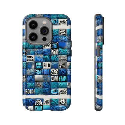 Blue Pattern Image 26 Phone Case for Smartphones with 3D Wrap Design Shockproof TPU Cover with Vibrant Anime and Comic-Inspired Artwork