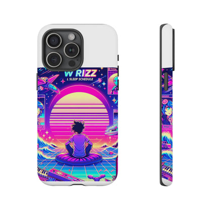 W Rizz L Sleep Schedule Protective Phone Case for Anime Lovers