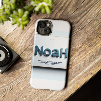 Stylish 3D Text Phone Case with Modern Design in Blue – Trendy Protection for Individuals – Compatible with iPhone 13, 14, 15 & 16 – All Models Including Pro, Pro Max & Plus