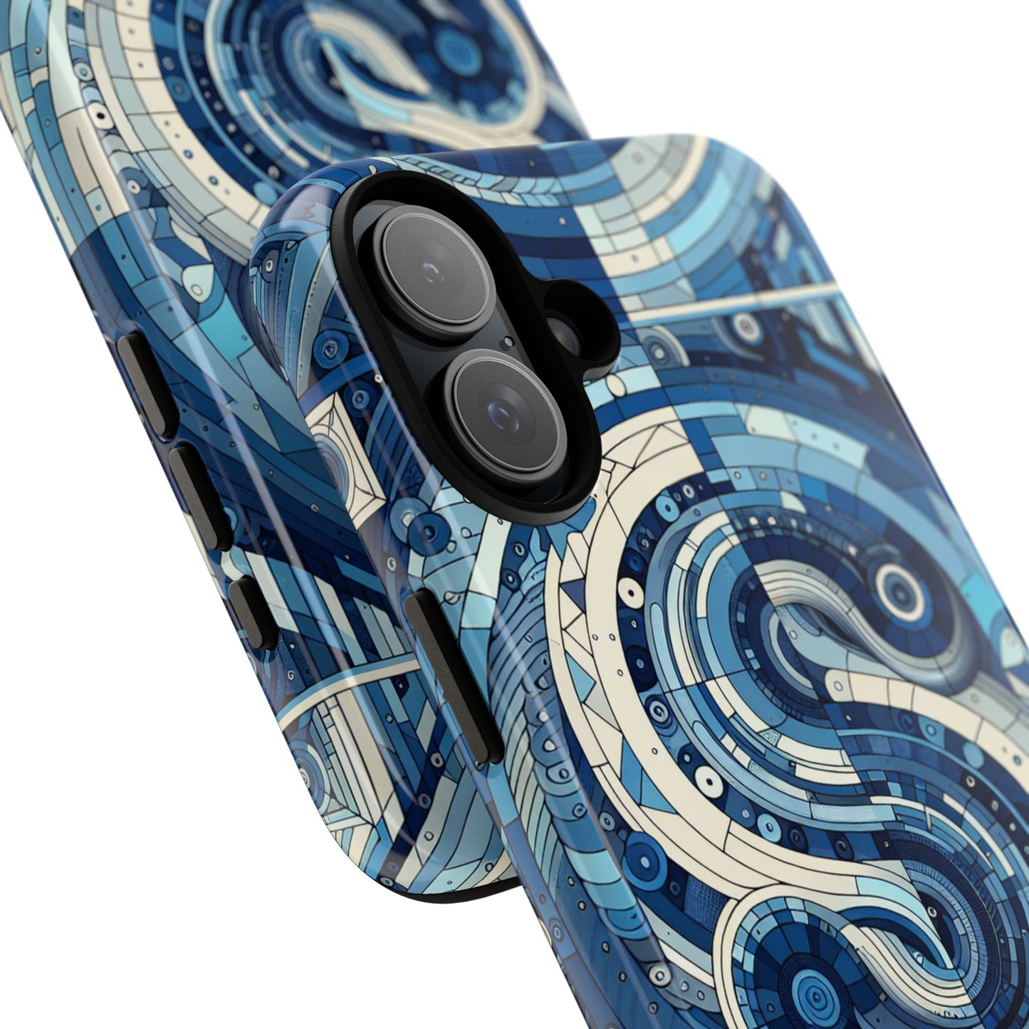 blue alphabet s phone case for samsung and iphone shockproof protective cover with 3d wrap design and vibrant print