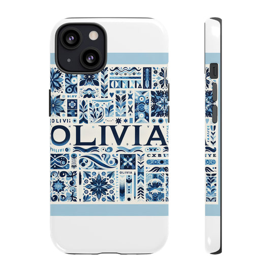Vibrant 3D Wrap Protective Phone Case in Blue Floral Design for Stylish Protection Compatible with iPhone 13, 14, 15 & 16 – all models including Pro, Pro Max & Plus