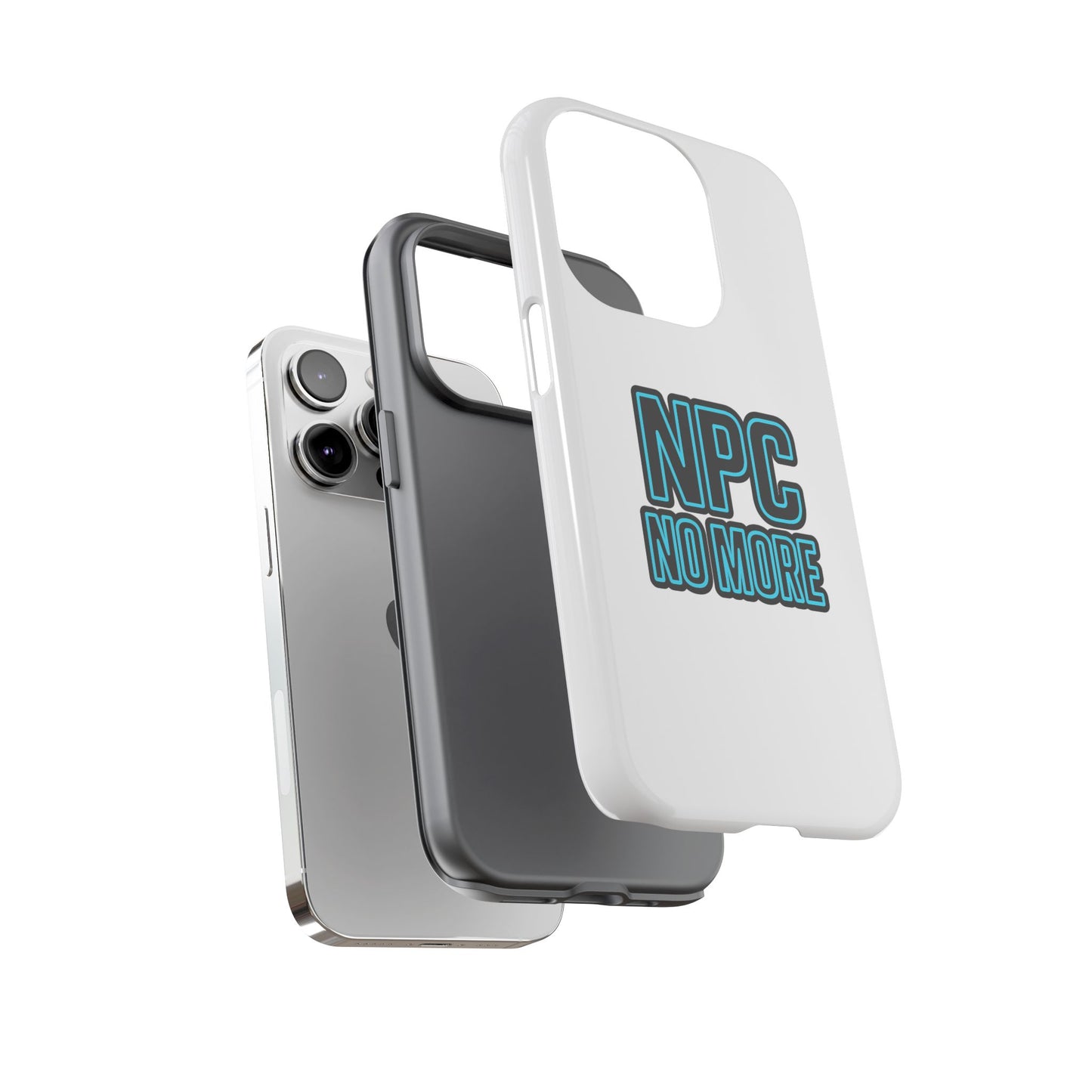 tough cases - npc no more phone case for gamers & meme lovers - stylish protective cover for trendsetters, shock-absorbing design, ideal gift for tech enthusiasts