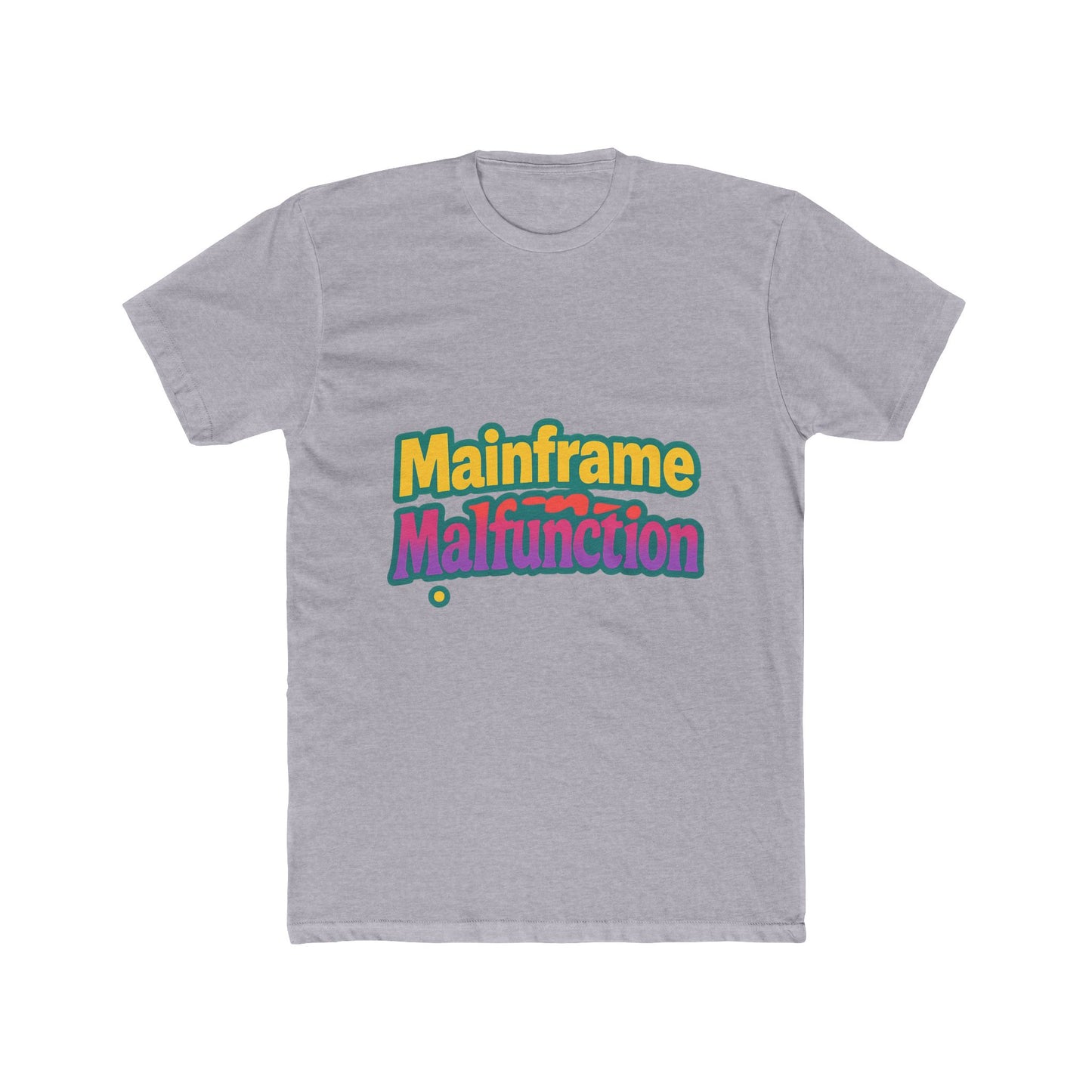 mainframe malfunction unisex t-shirt - multicolor sci-fi graphic tee - comfortable cotton blend top