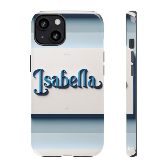 Name Isabella Blue Phone Case with 3D Wrap and Vibrant Anime Inspired Design for Stylish Protection and Personalised Smartphone Accessory
