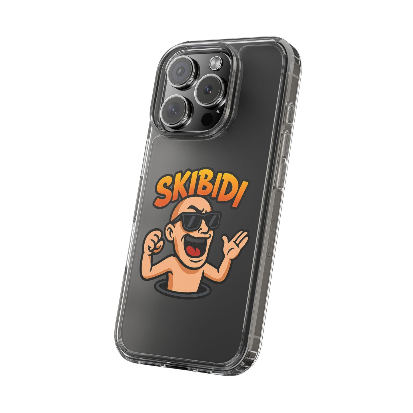 funny skibidi clear phone case - stylish & protective accessory for iphone and samsung - vibrant design, slim fit, shock-absorbing, scratch-resistant, perfect gift for tech lovers