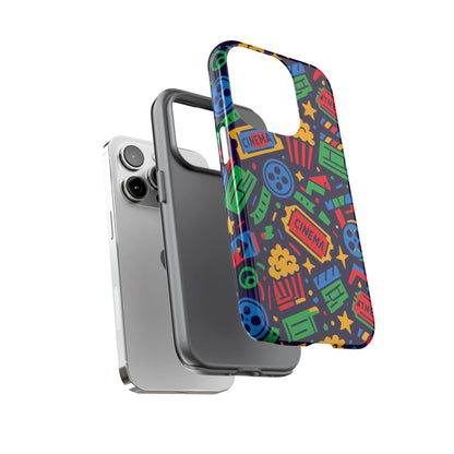 Vibrant Multicolour Cinema-Themed 3D Wrap Protective Phone Case for Self-Expression Stylish Protection Compatible with iPhone 13, 14, 15 & 16 – all models including Pro, Pro Max & Plus