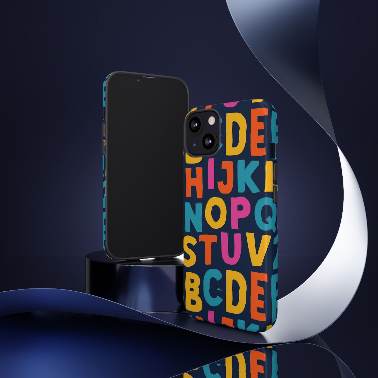 multicolour alphabet 3d wrap protective phone case for unique style and playful expression compatible with iphone 13, 14, 15 & 16 – all models including pro, pro max & plus
