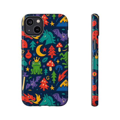 Vibrant 3D Wrap Protective Phone Case with Playful Fantasy Design for Unique Smartphone Accessories Compatible with iPhone 13, 14, 15 & 16 – all models including Pro, Pro Max & Plus