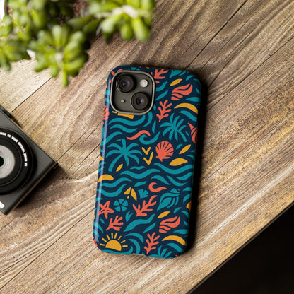 Vibrant Tropical Pattern Phone Case with 3D Design for Stylish Protection Compatible with iPhone 13, 14, 15 & 16 – all models including Pro, Pro Max & Plus