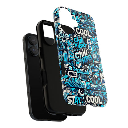 Vibrant 3D Wrap Protective Phone Case with Colourful Chill Vibes Design – Unique Style Accessory for Self-Expression Compatible with iPhone 13, 14, 15 & 16 – all models including Pro, Pro Max & Plus