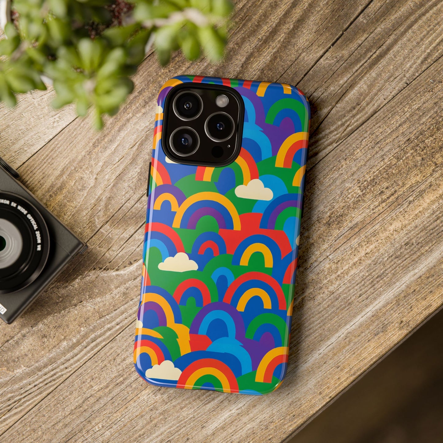 multicolour 3d rainbow phone case for trendy men and women unique playful design stylish protection compatible with iphone 13, 14, 15 & 16 – all models including pro, pro max & plus