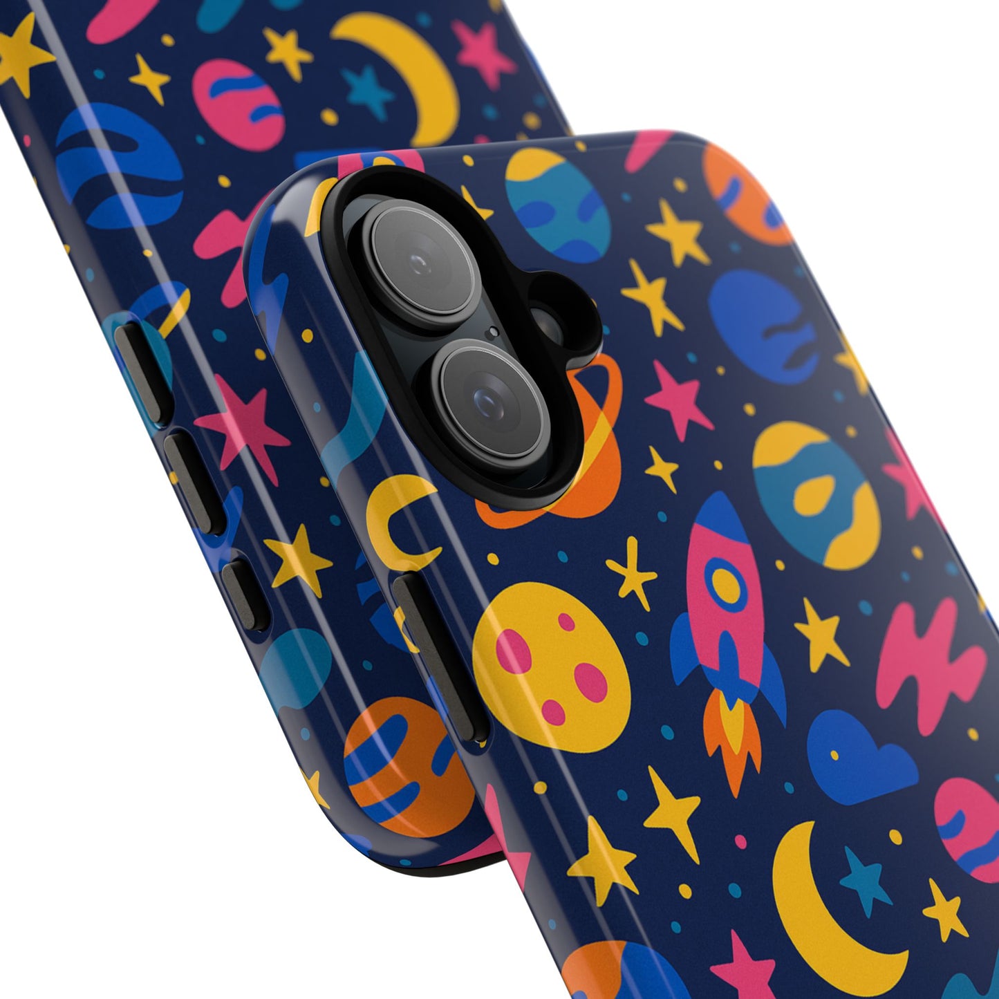 vibrant 3d space theme protective phone case for trendsetters and creatives stylish protection compatible with iphone 13, 14, 15 & 16 – all models including pro, pro max & plus