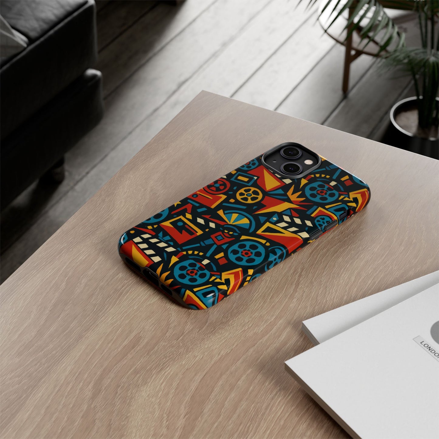 vibrant retro movie-inspired protective phone case with 3d design for stylish protection compatible with iphone 13, 14, 15 & 16 – all models including pro, pro max & plus
