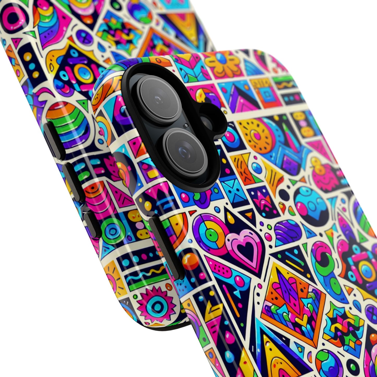 pattern image 4 vibrant anime retro shockproof phone case for men women