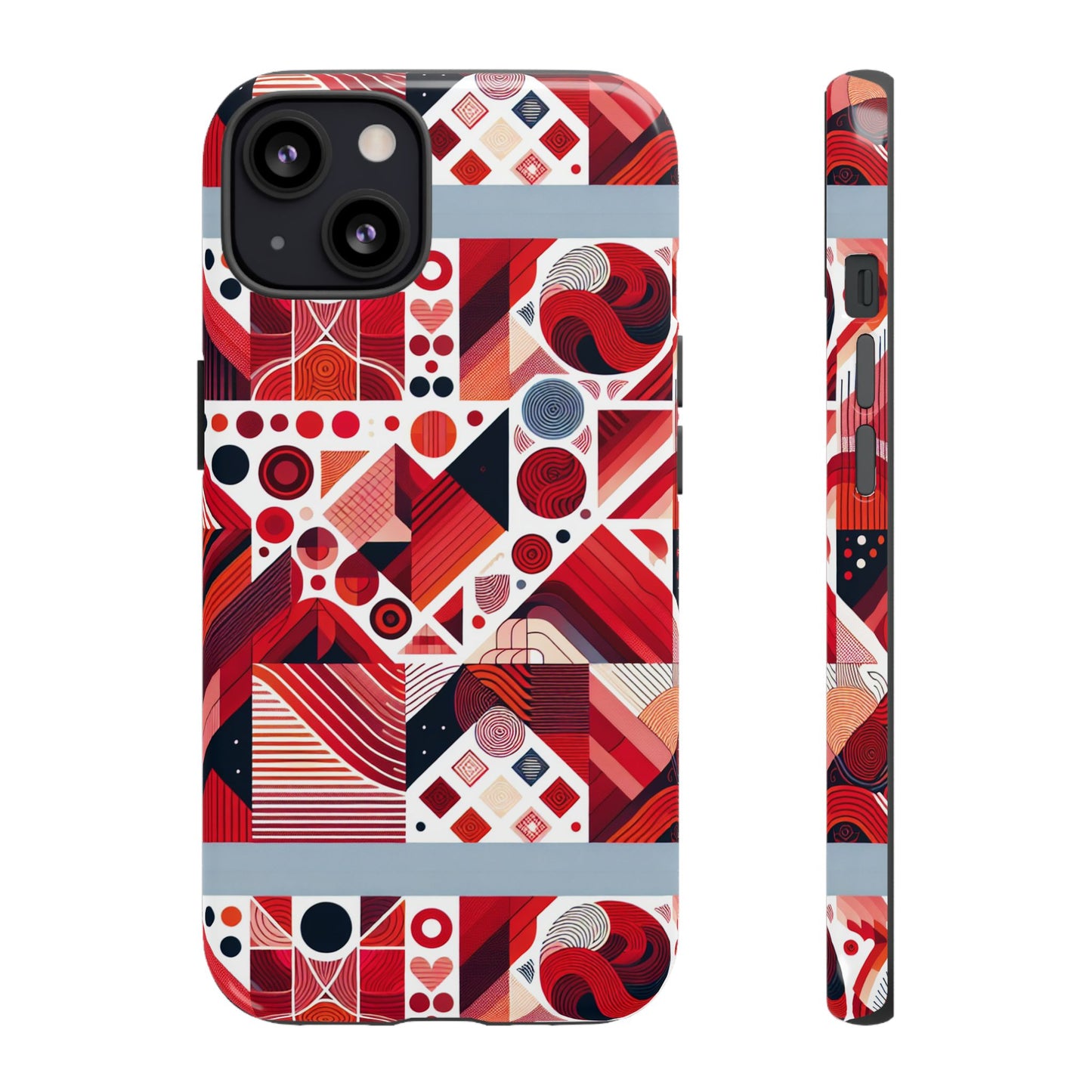 pattern image 8 vibrant shockproof phone case for kids and teens with abstract geometric design compatible with iphone 13, 14, 15 & 16 – all models including pro, pro max & plus