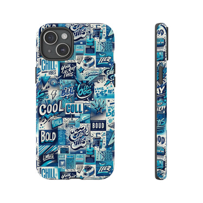 Blue Pattern Image 16 Phone Case for Smartphones with 3D Wrap Design Shock Absorption and UV Protection Stylish Anime and Comic Inspired Protective Cover