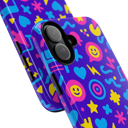 Multicolor Y2K Protective Phone Case with 3D Wrap Design – Fun and Playful Accessory Compatible with iPhone 13, 14, 15 & 16 – All Models Including Pro, Pro Max & Plus