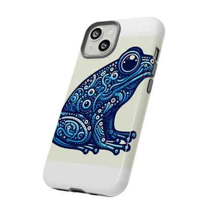 Vibrant 3D Blue Frog Design Protective Phone Case for Trendsetters – Stylish Protection Compatible with iPhone 13, 14, 15 & 16 – all models including Pro, Pro Max & Plus