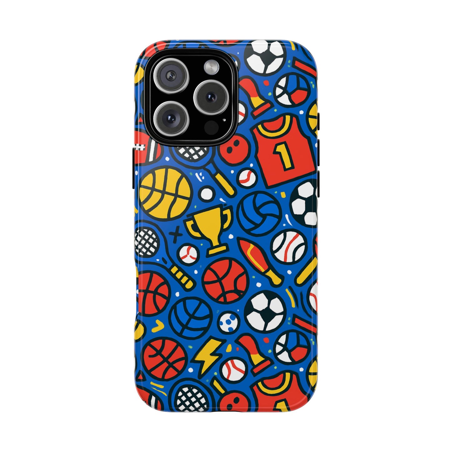 vibrant sports-themed protective phone case with 3d design for unique style – compatible with iphone 13, 14, 15 & 16 – all models including pro, pro max & plus