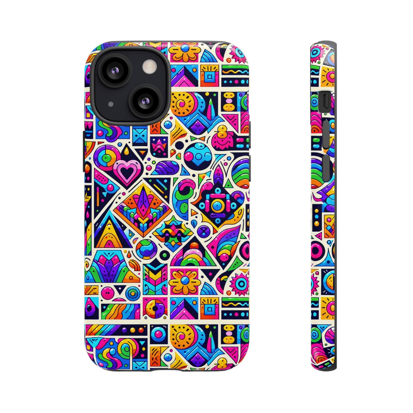 pattern image 4 vibrant anime retro shockproof phone case for men women