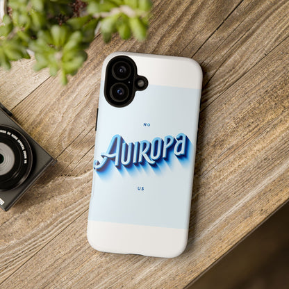 Protective Phone Case with Retro Typography Design in Blue for Stylish Protection, Compatible with iPhone 13, 14, 15 & 16 – all models including Pro, Pro Max & Plus
