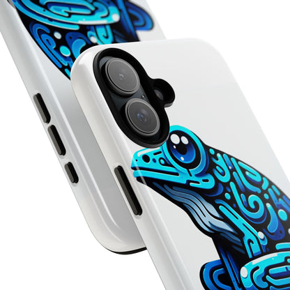 Vibrant Blue Frog 3D Wrap Phone Case for Unique Accessories Retro Style Compatible with iPhone 13, 14, 15 & 16 – All Models Including Pro, Pro Max & Plus